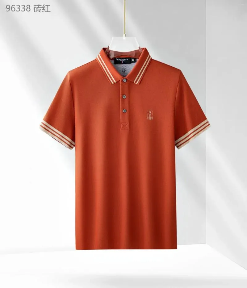 Mannen Polo's 2024 Diku Shirt Zijde Mannen Zomer Korte Mouw Ademend Dunne Borduren Kwaliteit Big Size M-3XL