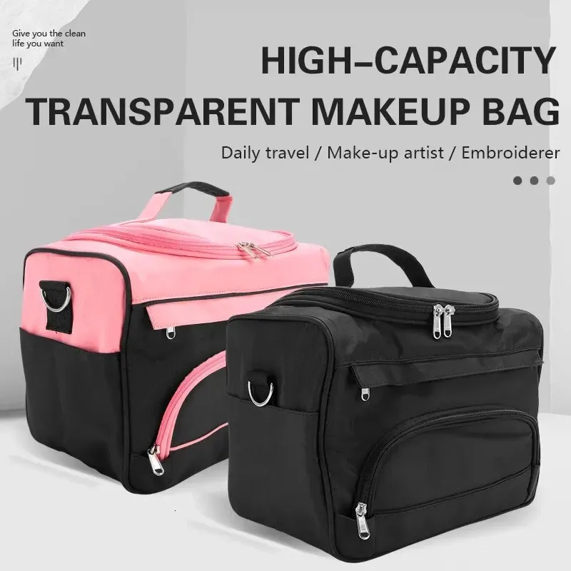 Professional Makeup Bag Salon Nail Tattoo Tool Storage Case Beauty Cosmetic Organizer Portable Hairstylist Travel Bag 240313