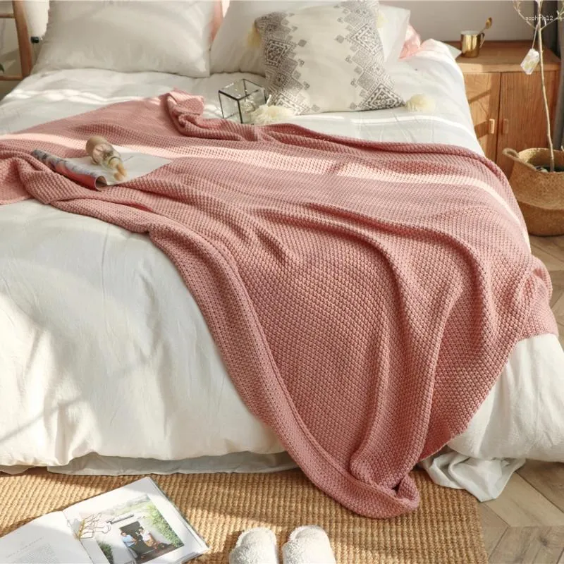 Filtar 2024 Överdimensionerad Pure Natural Throw Filt Mossstitch Exquisite Sticked For Bed Mysig soffa omslagsresor