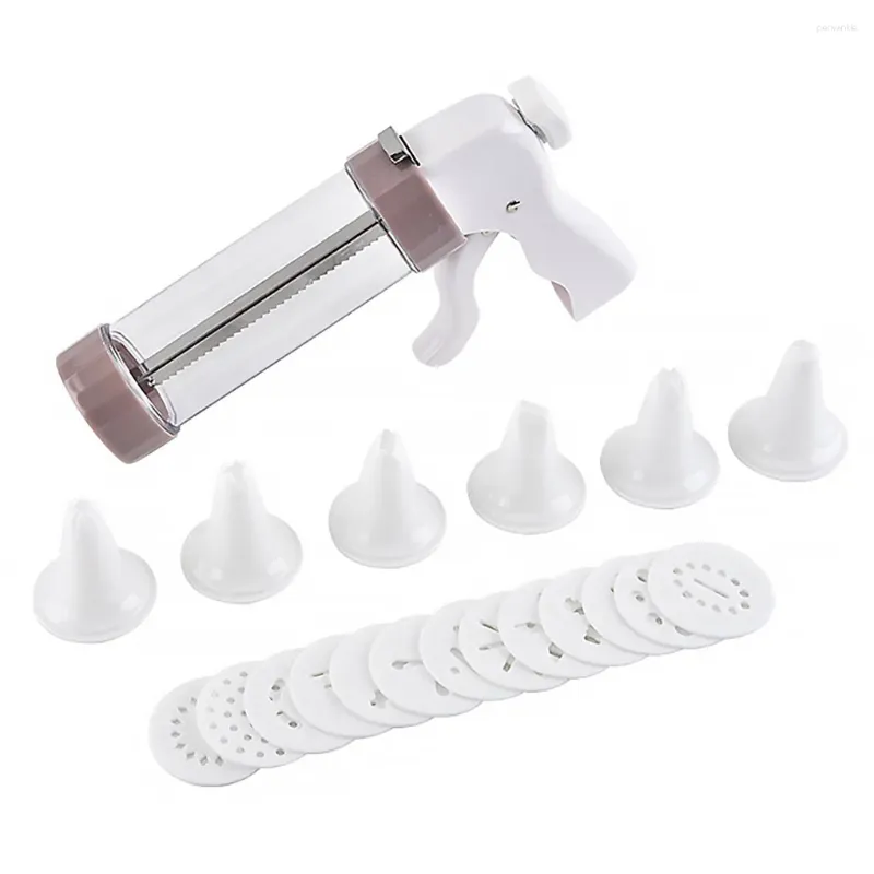 Baking Moulds DIY Biscuit Machine Cookie Maker Icing Press Set With Stamp And Nozzles Home Bakery Tool