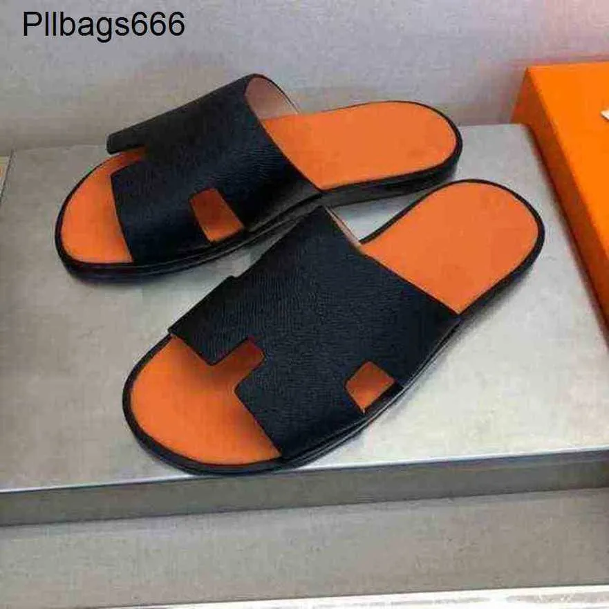 Chinelo masculino izmiss designer sandálias sliders sapatos de verão couro deslizamento na praia slide apartamentos meninos flip flops sandalias