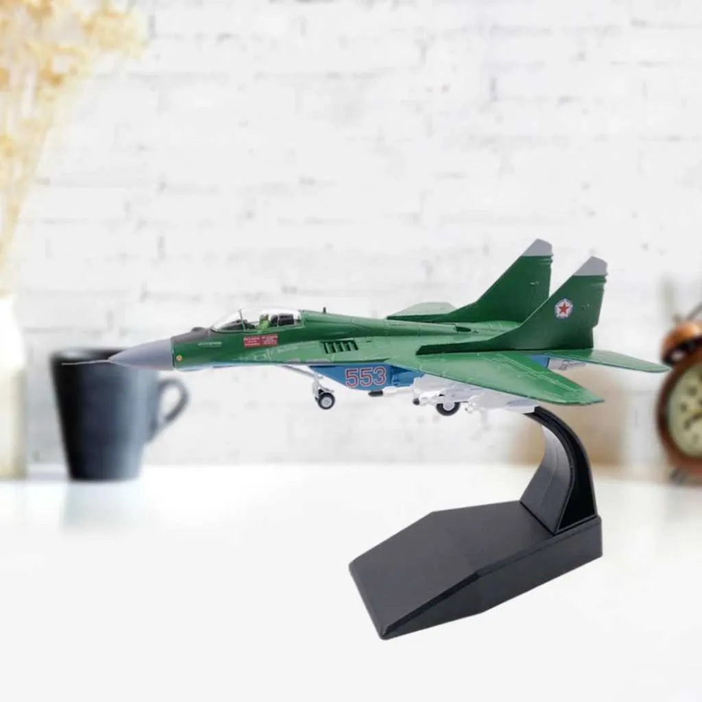 1/100 Scale MIG-29 Russian Fighter Plane Metal Fighter Hobby Model Diecast Plane Model for Collection Gift