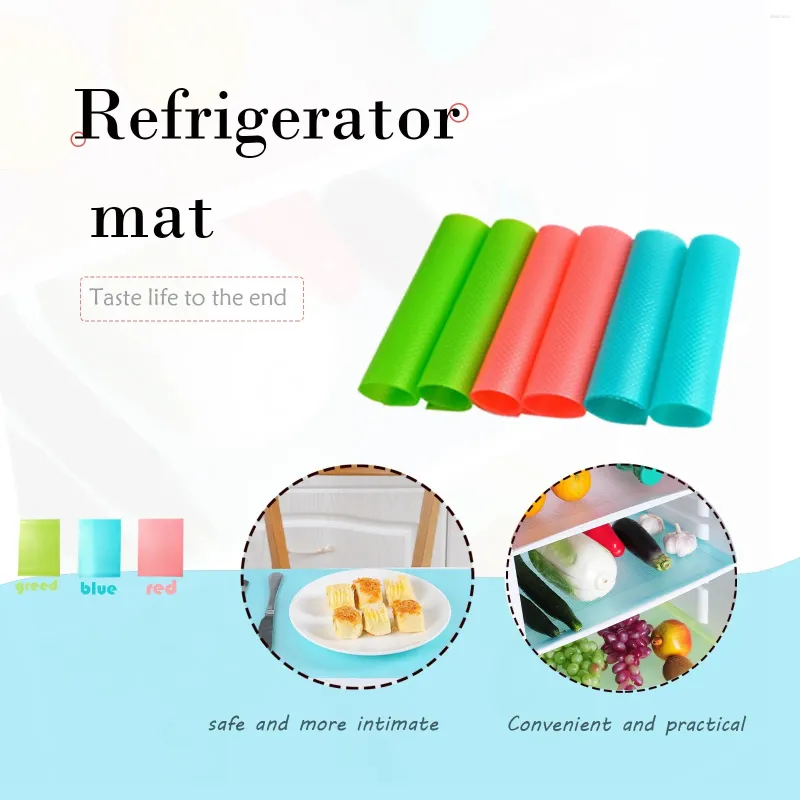 Tischmatten, Multifunktions-Kühlschrankmatte, farbige Kühlschrank-wasserdichte Unterlage, 6 Stück, langlebiges und einfach zu verwendendes Küchenzubehör