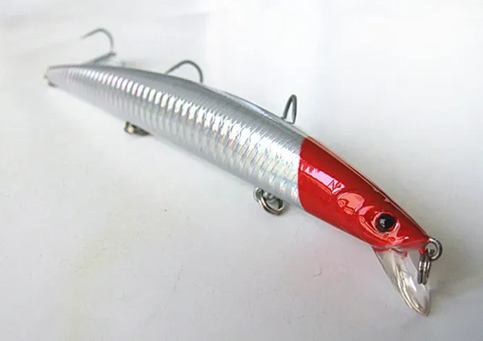 145cm 20g Sea Fishing lure Game Tackle China Hook Minnow Bait Slender shape Lure Plastic Hard Bait Casting Spinner Bait Floating 5116762