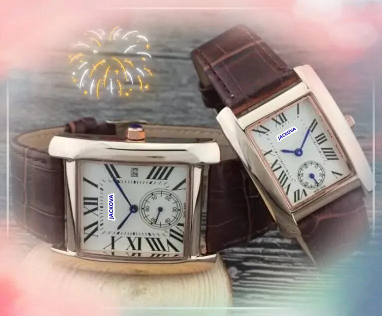 Couples Montres 28 / 34MM Boîtier en acier inoxydable Mouvement japonais Montres-bracelets à quartz Super Lumineux Femmes Hommes réservoir doit deux demi-broches designer dame horloge Montre Cadeaux