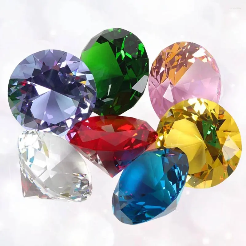Vasos 100 Pcs Clear Acrílico Diamante Flor Vaso Colorido Cristal Plástico Pedra De Enchimento