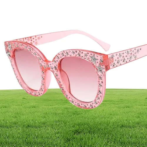 Vintage Girl Star Sunglasses. Women\'s Sunglasses. Vintage Star Studded Square Bling Sunglasses For... From  main image 3