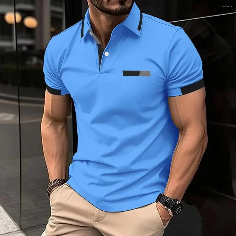 Мужские поло, летняя распродажа, рубашка-поло, однотонная футболка на пуговицах с короткими рукавами, высокое качество, устойчивая к морщинам кожа