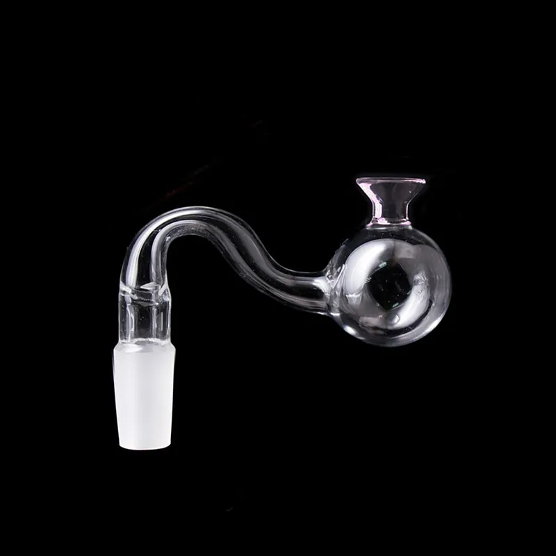 Facile à ajouter conception verre brûleur à mazout tuyau bol à fumer 10mm 14mm 18mm mâle femelle bols à tabac glisser pour accessoires de narguilé tuyau en verre plié