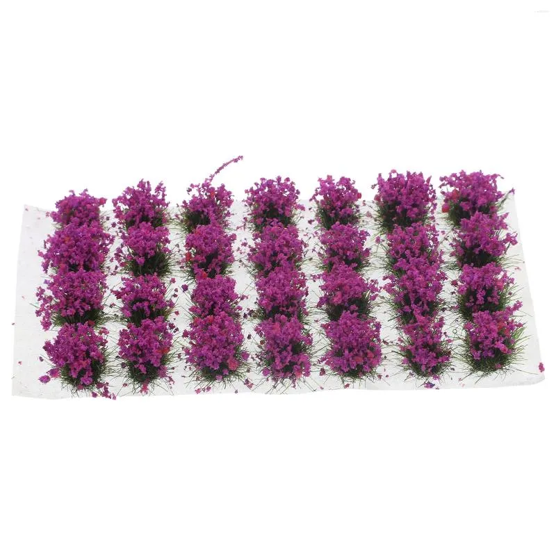 Decorative Flowers Flower Cluster Model Good Gifts Simulated Ornament Artificial Purple Fairy Miniature Resin Landscape Sand Table Ornaments