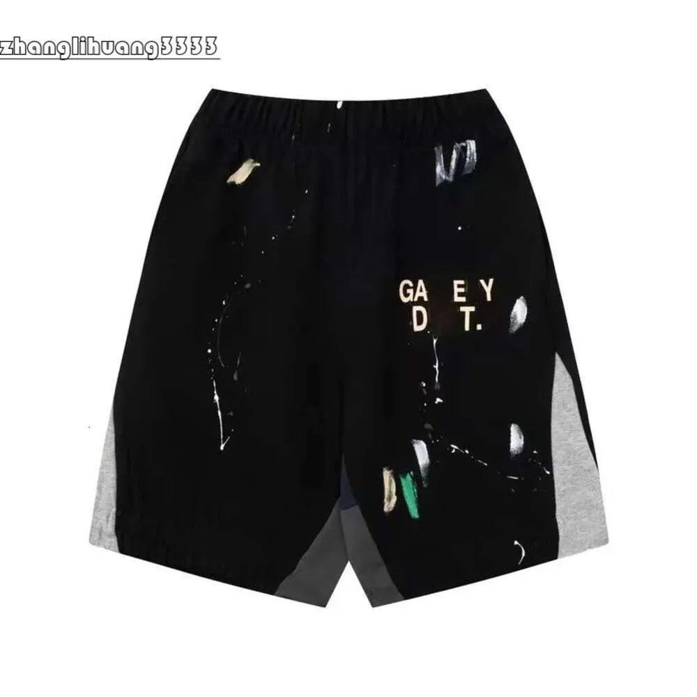 Men`s plus-size shorts GALL casual splash-ink shorts Men`s European and American High street sports running trend loose fifth pants coupleS-XL