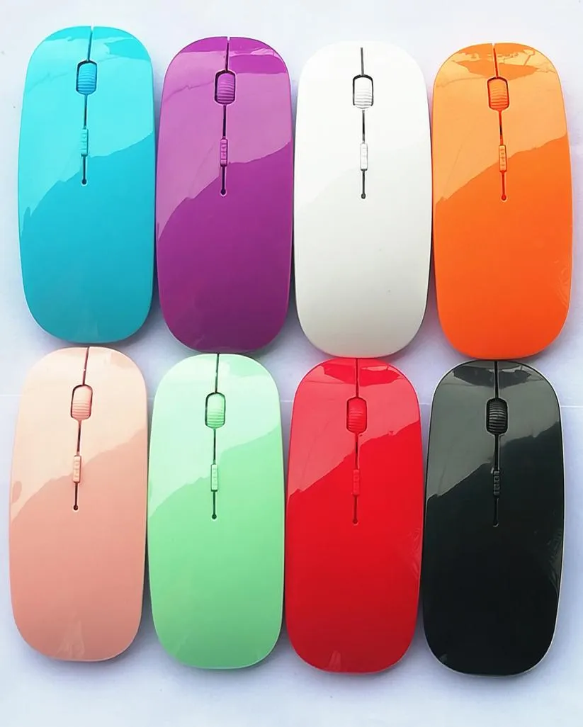 USB оптическая беспроводная компьютерная мышь 24G приемник супер тонкая мышь для ноутбука с 8 цветами9246131