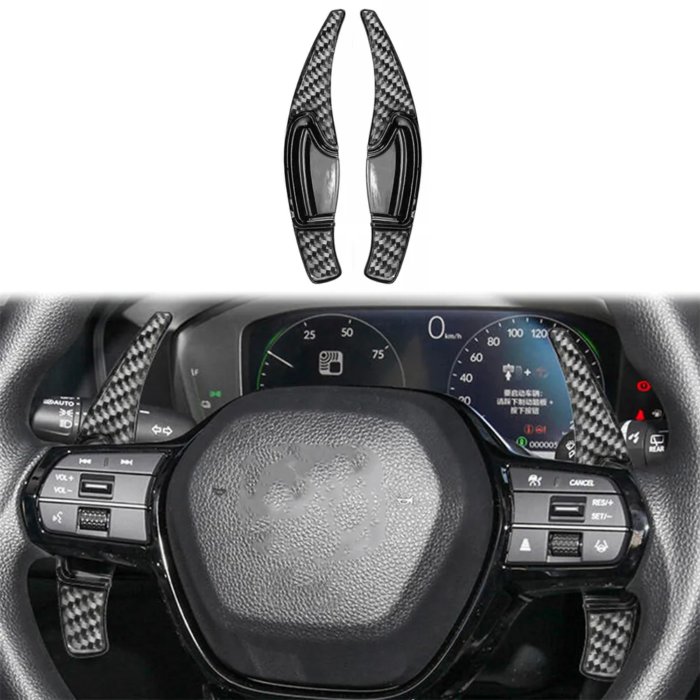 Cambio al volante al volante per Honda Civic 12-15 controllo centrale ricambi auto modificati in fibra di carbonio + materiale ABS cambio rosso/forgiato/nero