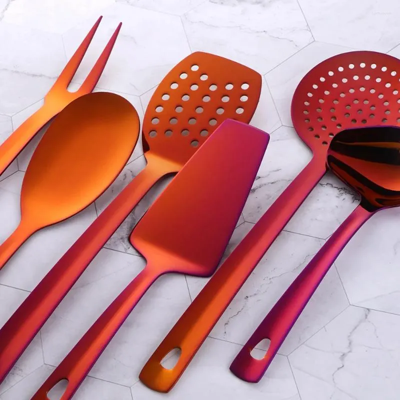 Set di pentole Set di utensili da cucina Cucchiaio da cucina in acciaio inossidabile Cottura al forno Strumenti da 12 pezzi Pala per stoviglie