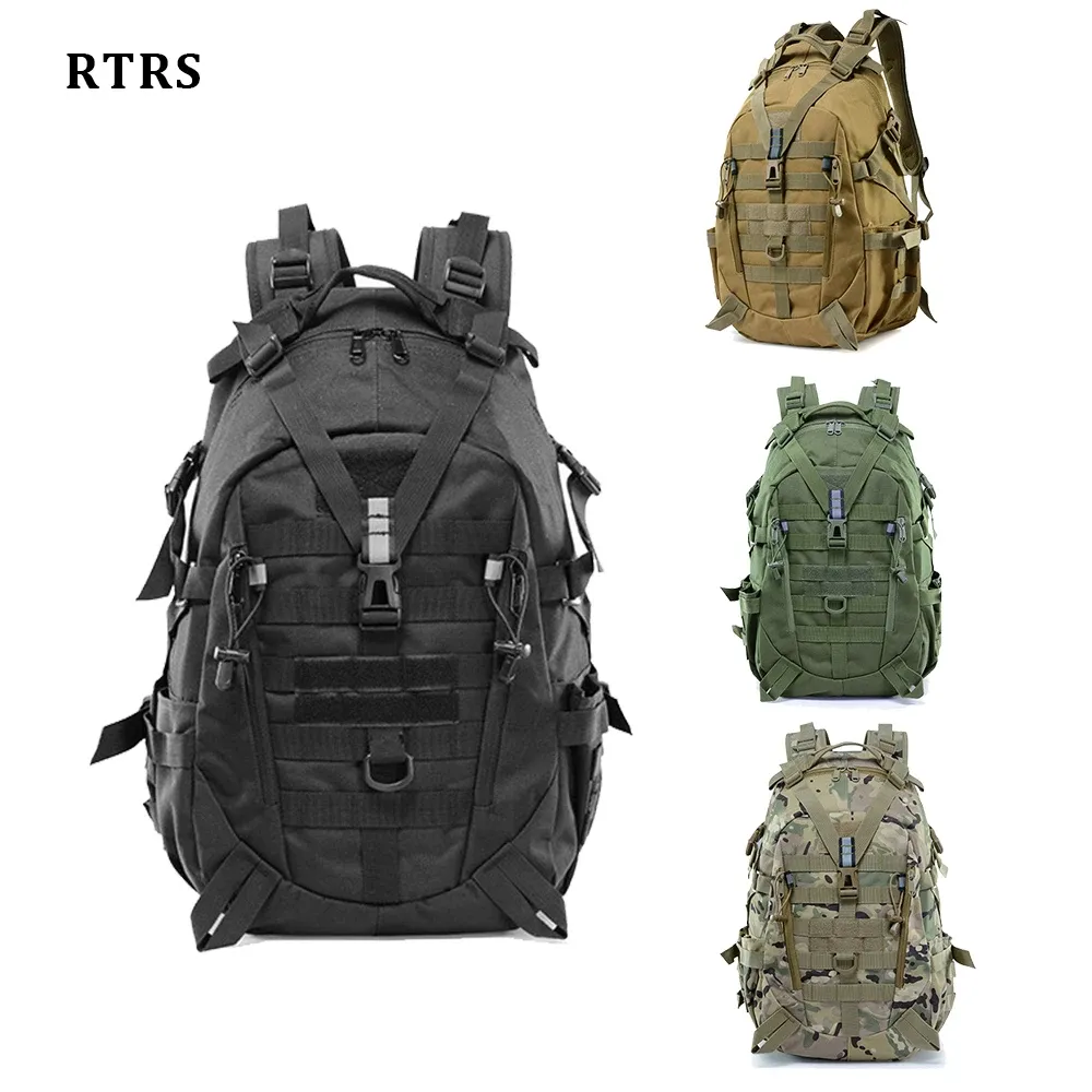 Borse 25L Zaino militare tattico da uomo Zaino militare impermeabile Borsa sportiva Molle Pesca all'aperto Trekking Campeggio Zaino mimetico