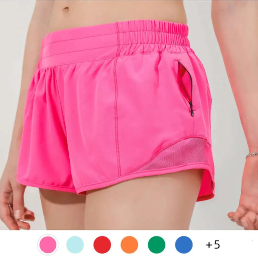 2024 lululemenI Summer Track That Short chaud de 2,5 pouces, ample, respirant, séchage rapide, pantalon de Yoga pour femmes, jupe polyvalente décontractée avec poche latérale, sous-vêtements de gymnastique