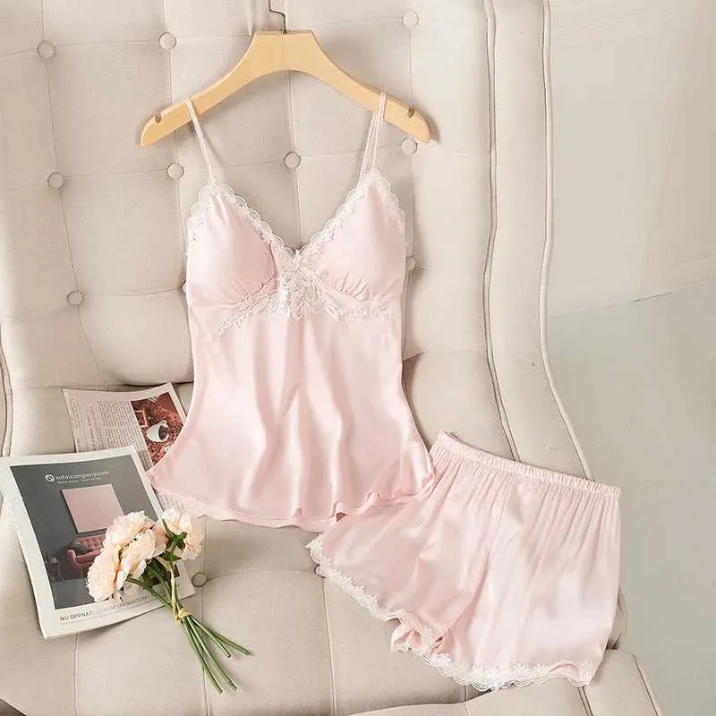 WPSN Sexy Pajamas Sexy Lace Homewear Set Set Stine White Women 2pcs пижам костюм летняя новая новинка ночная одежда интимное белье пижамы 2404101