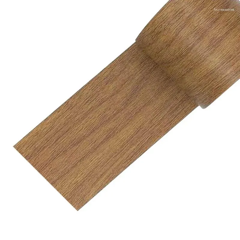 Autocollants muraux en planches de bois 5.7x457cm, papier peint auto-adhésif imperméable en PVC pour sol en Grain pour décoration de maison DIY QP2