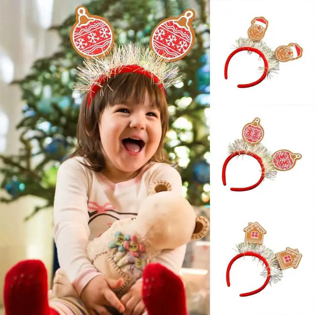 7117 Christmas Snowman Headband, Festive Holiday Hair Accessory, One Size Hair Accessories 4 Christmas Headbands For Women Girls  main image 4