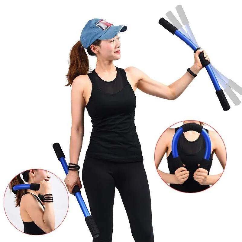 Attrezzature per il fitness all'aperto Attrezzature Home Pilates Stick Aerobica Bar Yoga Elastico Vibrante Pole Donne Dopo il parto Reery Slim Tonificante Nce Otmtd