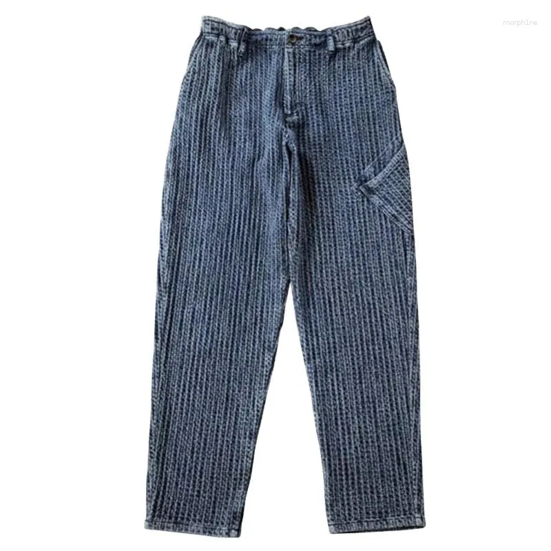Men's Pants Sashiko Tapered Japanese Style Casual Trousers