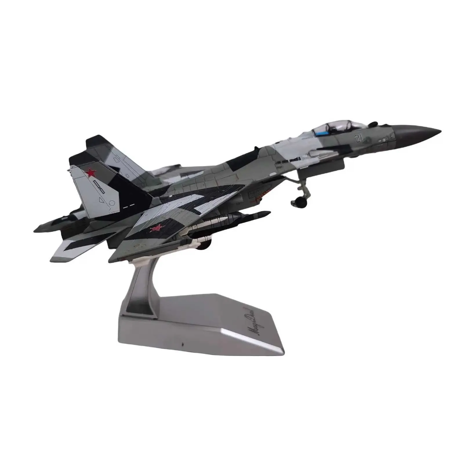 1/100 Scale Russian SU-35 Fighter Alloy Diecast Aircraft Model Plane for Table Home Desktop Office Decoration