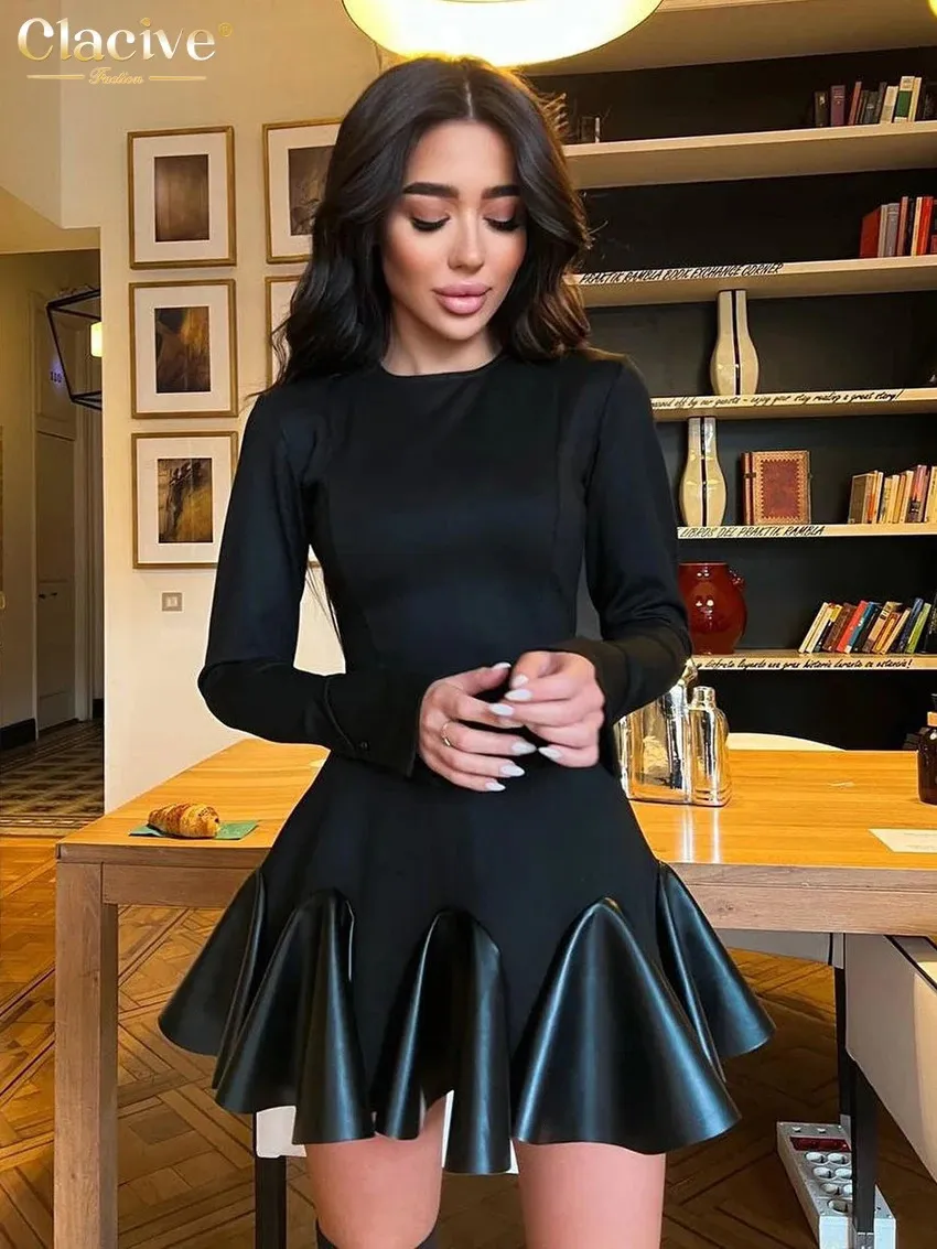 sophisticated black faux leather bodycon dress Shape Black Faux Leather Quilted Detail Bodycon Dress