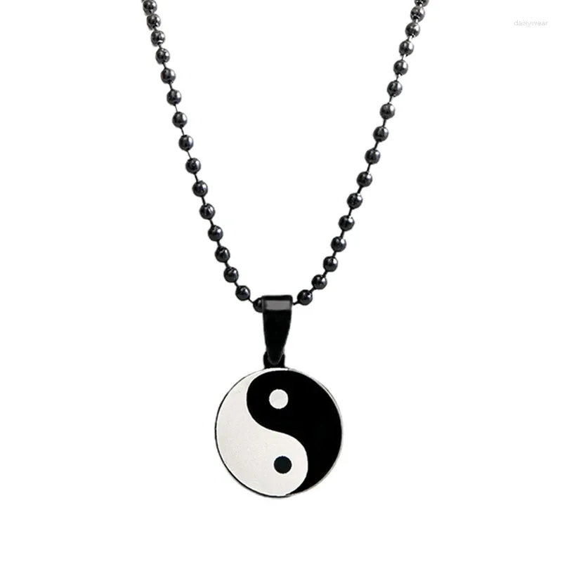Pendant Necklaces Men's Stainless Steel Necklace Chinese Style Yin Yang Tai Chi For Men Male Jewelry Accessories