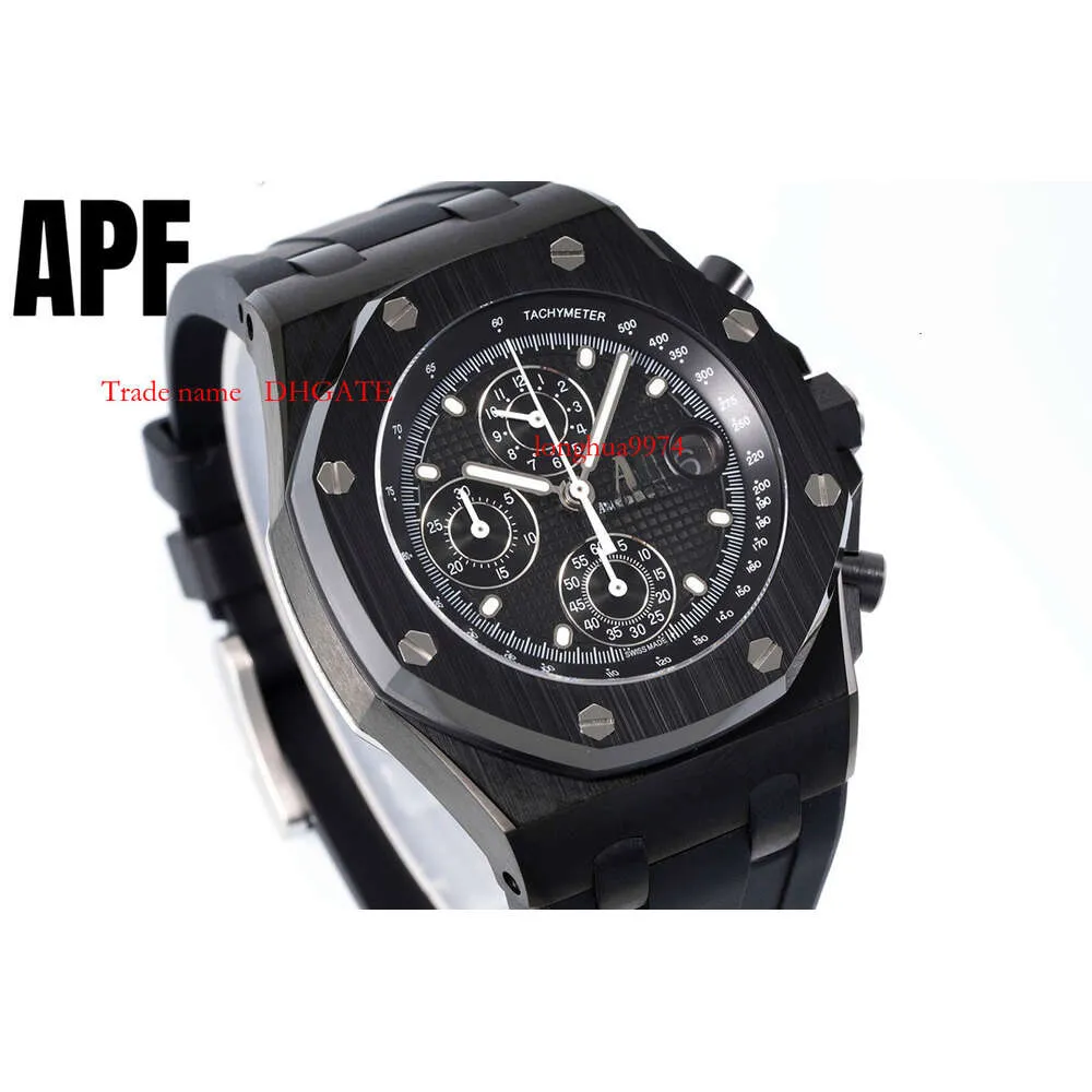 Herrrörelsesdesigners Steel Mechanical APS Alloy Watch Chronograph 42mm Titanium 26238 Factory Time Automatic Series Superclone 247