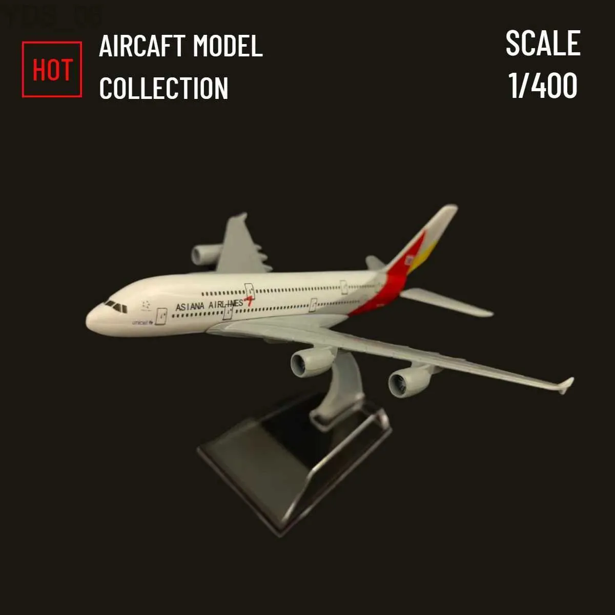 Aeronave Escala Modle 1 400 Modelo de Avião de Metal Coreia Asiana Voos Boeing Avião Alloy Diecast World Aviation Brinquedo em miniatura colecionável YQ240401