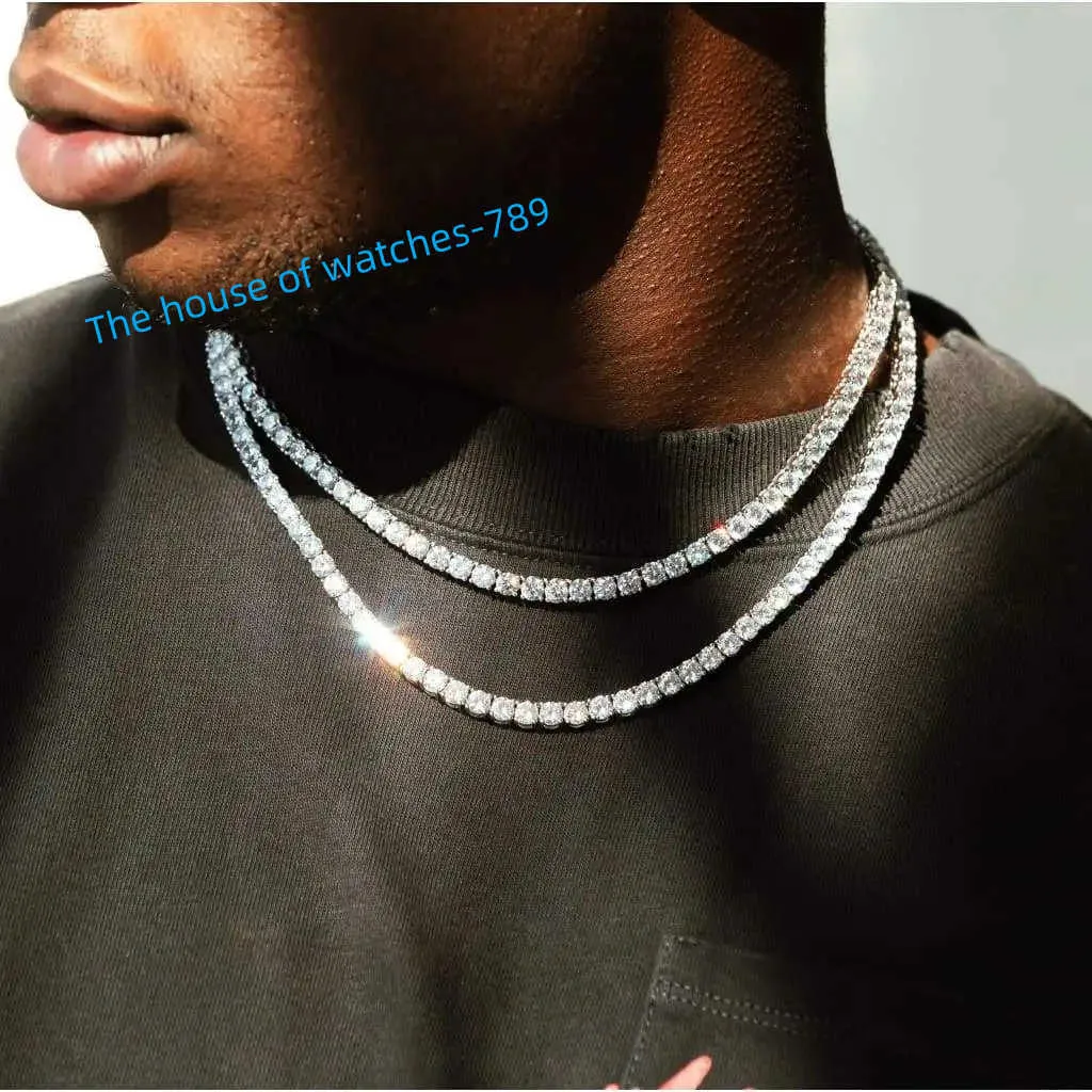 Nowy klasyczny naszyjnik z łańcuchem tenisowym 4 mm mrożony bransoletka Naszyjnik Mężczyźni moda biżuteria hip-hopowa kobiety 8/16/18/20/2010 cala Prezenta