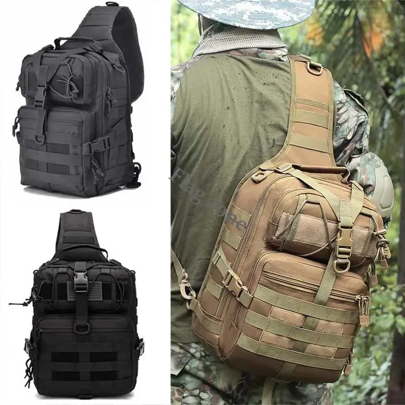 Tassen Tactische Assault Sling Bag Waterdichte Militaire Leger Molle Rugzakken EDC Rugzak Outdoor Wandelen Camping Jacht Borsttassen