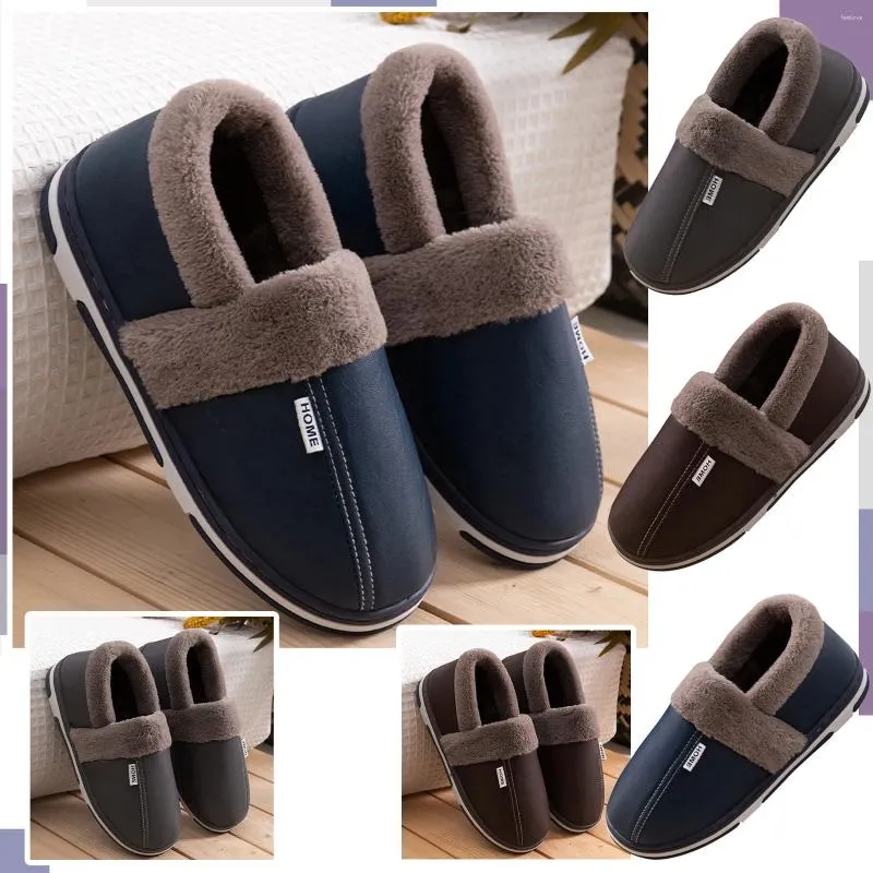 Slippers Winter Unisex Huis Vrouwen Mannen Thuis Katoenen Schoenen Outdoor Indoor Warm Casual Flats Slides Slip-On Paar Slipper 2024