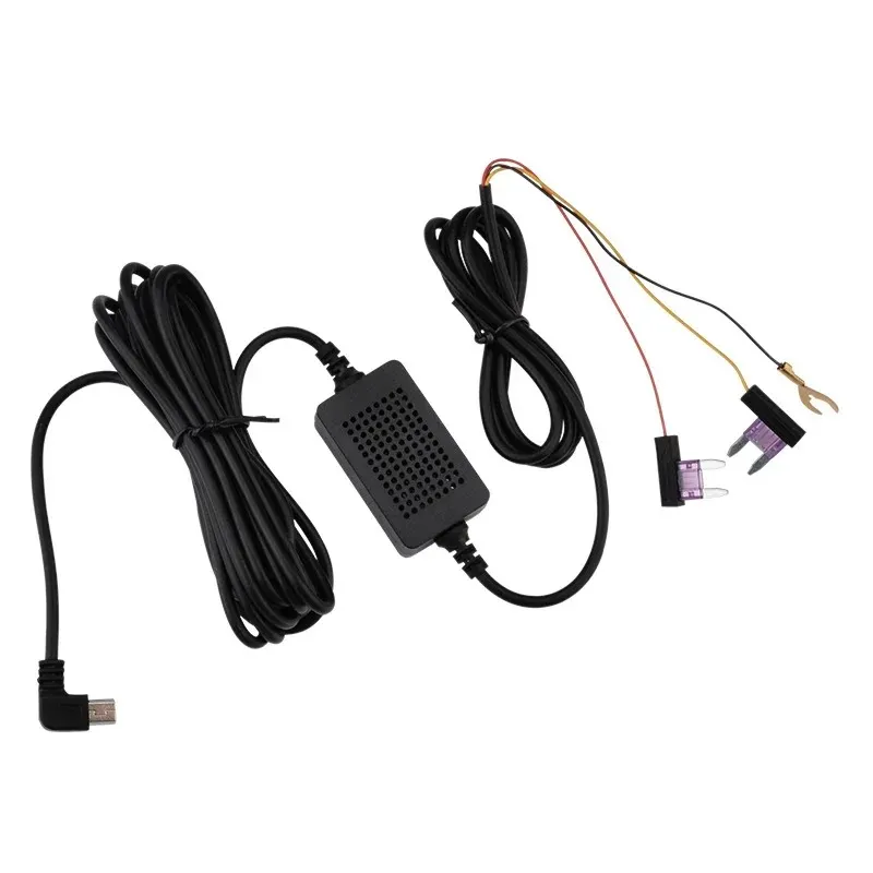 Cámara de salpicadero de coche, grabadora de conducción multimedia de transmisión de línea Buck, Cable reductor ACC para cámara de salpicadero, carga automática, 2024 CC de 12V/24V a 5V 3A