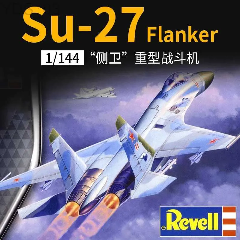 Aircraft Modle Revell 03948 1/144 Plastmodell Rysk Suchoi Su-27 Flanker Fighter Assembly Model Building Kits för hobby DIY YQ240401