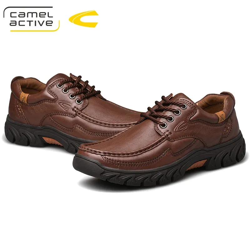 buty aktywne nowe wysokiej jakości mężczyźni na zewnątrz buty turystyczne skórzane antiskid oddychający trekking Trekking Treakers