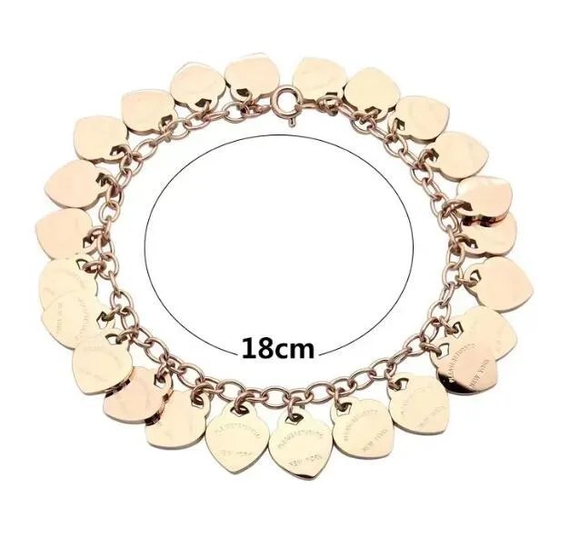 Luxury love Heart Bracelets for Women Elegant bracelet jewelry Designer Bracelet Classic sliver Gold Rose gold Gift Bracelets