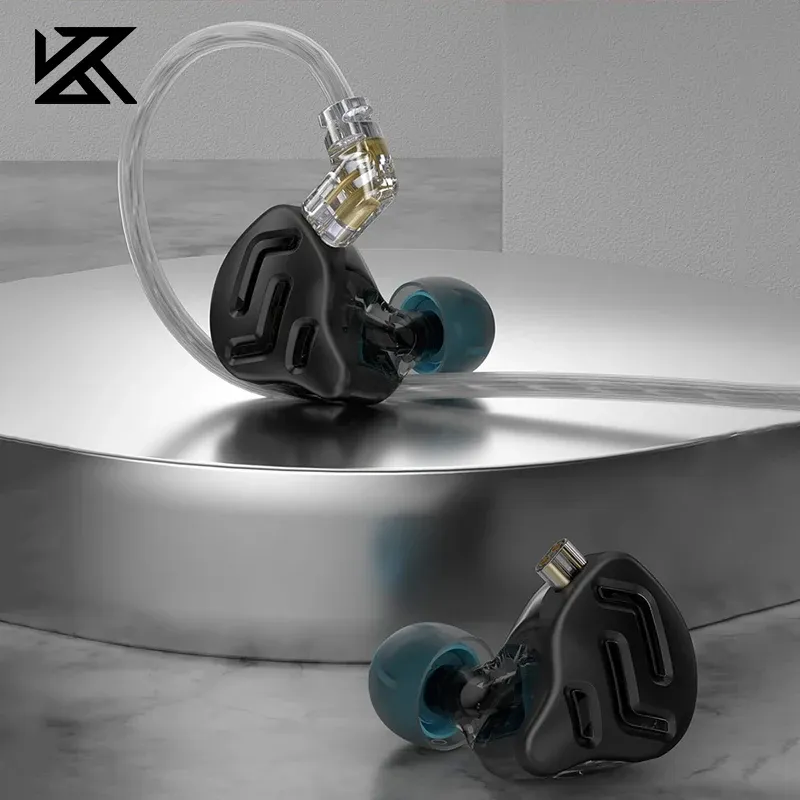 Auricolari KZ ZNA Best HiFi Wired Best In Ear IEM Auricolari Bass 30095 BA 12mm Dual Cavity Dynamic Hybrid Driver Monitor per cuffie con microfono