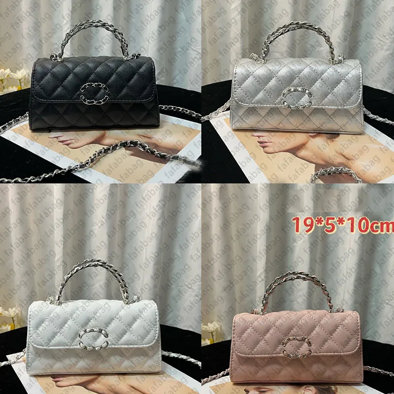 Borse a tracolla in caviale Borse firmate catena a griglia di diamanti Borse da donna Borse a tracolla di marca di moda Borse a portafoglio in pelle Borse da donna Pochette Borsa CF Borse casual