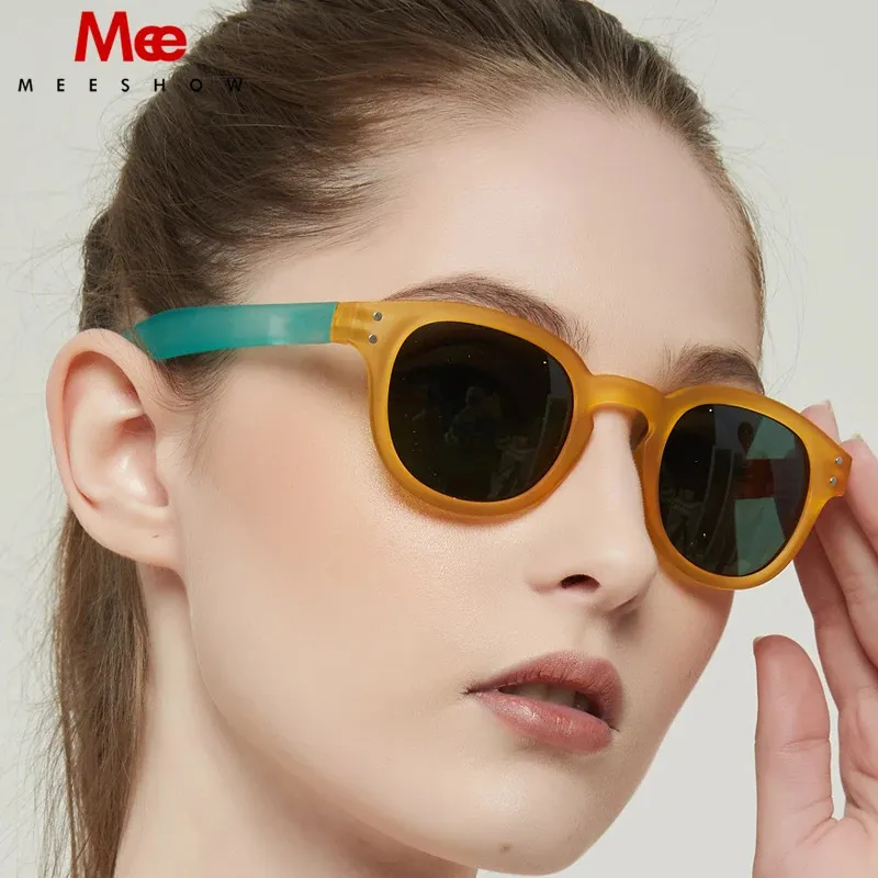 Meeshow rétro lunettes de soleil hommes femmes marque élégante lunettes de soleil femme vintage verre de soleil pour femmes hommes UV400 1513 240321