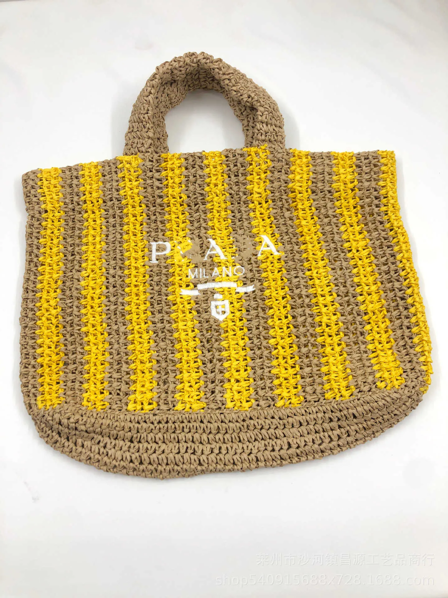 New summer hollowed-out handmade straw bag English embroidery western-style woven handbag Large capacity Tote Purse