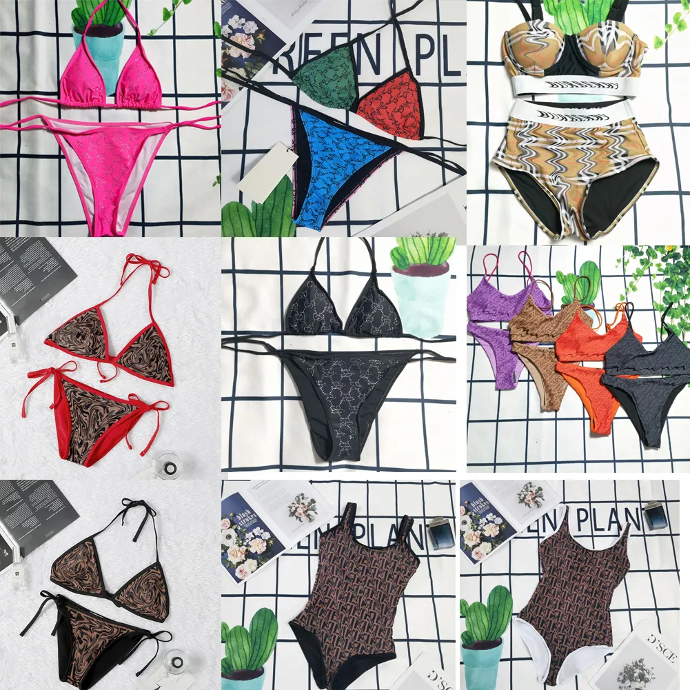 Sommer-Bikini-Designer-Badeanzug für Damen, sexy Badebekleidung, Buchstaben-Ketten-Bikini-Set, 2-teilig, Strand-Bikinis, Badeanzug, modische Damen-Badeanzüge, Designer-Größe S-XL