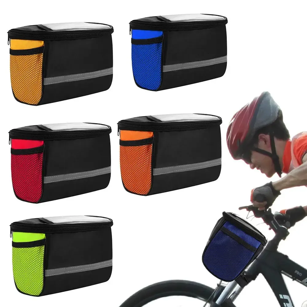 Equipamento de ciclismo esportivo ao ar livre Biço de bicicleta de bicicleta Pannier Cesta de tubo dianteiro 240329