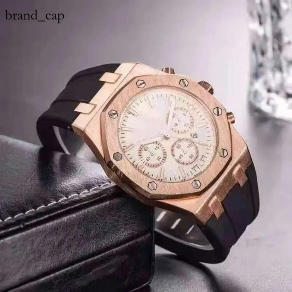 Wristwatches for Men 2024 New Audemar Watch Mens Watches Three Needles Quartz Watch High Quality Top Luxury Brand Designer Clock Rubber Belt Fashion Watch 4930