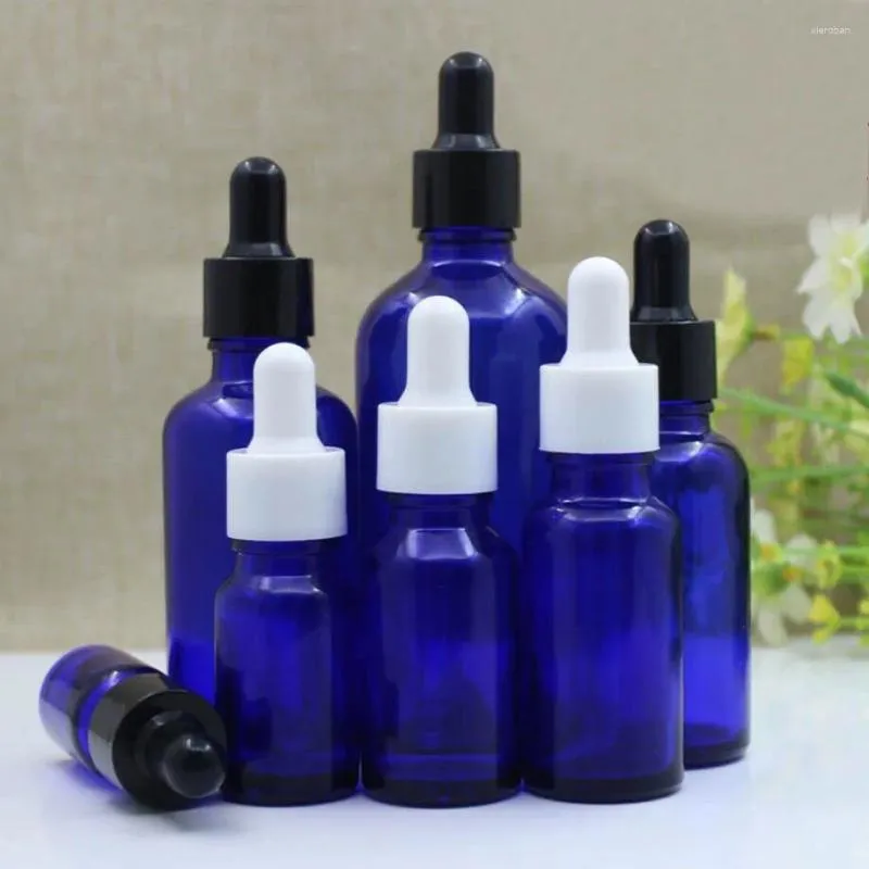 Aufbewahrungsflaschen, 50 ml, blaue/klare/grüne/braune Glasflasche für ätherisches Öl, Feuchtigkeit, flüssiges Serum, komplexe Wiederherstellung, Hautpflege, kosmetische Verpackung