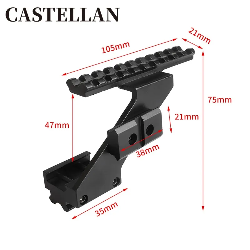 Supporto materiale in lega di alluminio P1 Aumento della guida di estensione G17/18 Accessori metallici1111