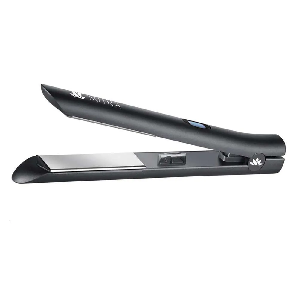 Professional Titanium Hair Straightener with LCD Display, Dual Voltage, and Auto Shut Off - Rapidly heats up to 450°F for sleek, straight hair.