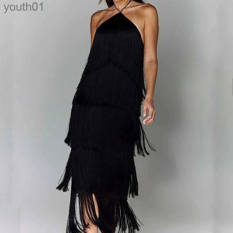 Sexy Off-Shoulder Tassel Dress - Womens Sleeveless High Waist Slim Fit  Party Dress - Fashionable Layered Design, Solid Color from Dhgate Basic &  Casual Dresses - price 52.29
