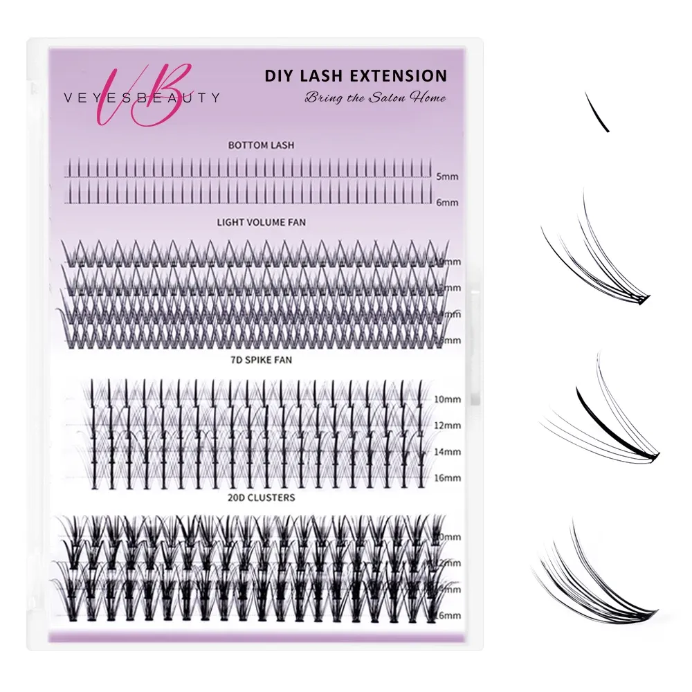 Eyelashes Veyesbeauty InstaVolume DIY Cluster Lashes One More + Dropshipping Eyelash Extension Wispy Volume Natural Segmented Lashes