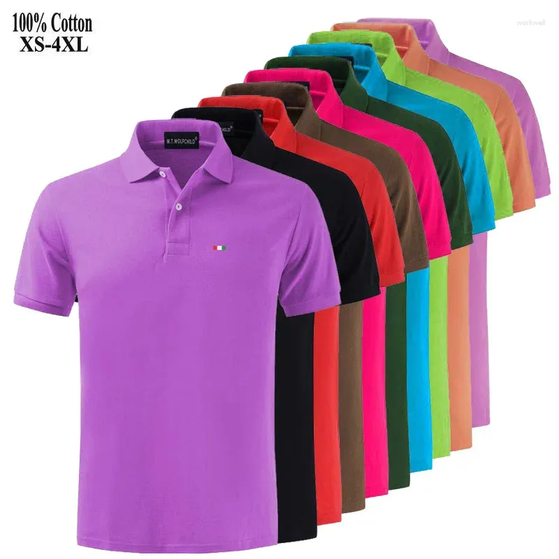Men's Polos Cotton High Quality Short Sleeve Mens Polo Shirts Casual Sportswear Men Shirt Summer Homme Fashion Clothing Male Tops